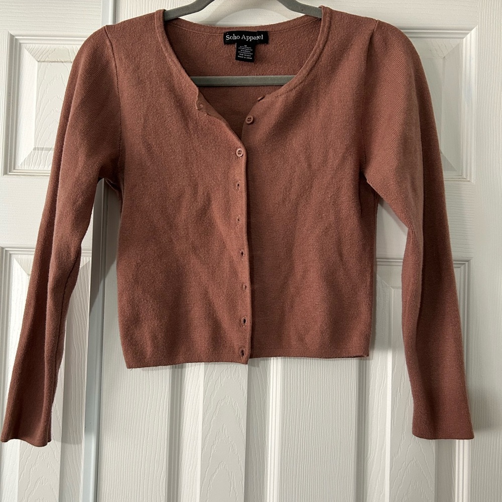 Soho Apparel Brown Cardigan Sweater